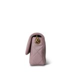 24P Pearly Pink Charm Single Flap Aged Gold Hardware - Image 7