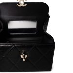 23k Black Shiny Mini Box Bag Vanity LGHW - Image 15