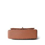 22S Caramel Lambskin Quilted Small Classic Flap Light Gold Hardware - Image 7