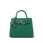 Kelly Sellier 25 Vert Vertigo Veau Epsom Gold Plated C Stamp - Image 6