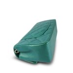 22A Iridescent Green Lambskin Quilted Mini Rectangular Single Flap LGHW - Image 7