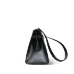 Mini Kelly 20 Black Box Calfskin Gold Plated P Circle Stamp - Image 16