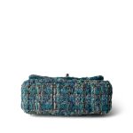19A Ancient Egypt Turquoise Tweed Quilted Mini Rectangular Flap LGHW - Image 3