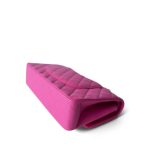 21S Neon Pink Lambskin Quilted Classic Flap Medium Silver Hardware - Image 7