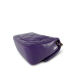 24C Purple Shiny Calfskin Coco Trip Flap Bag Light Gold Hardware - Image 6