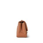 Caramel Lambskin Quilted Mini Square Flap Light Gold Hardware - Image 5
