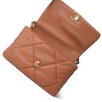21K Caramel Lambskin Quilted 19 Flap Small Mixed Hardware - Image 14