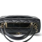 Black Lambskin Quilted Trendy CC Flap Small Light Gold Hardware - Image 14