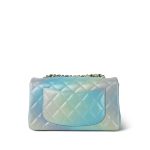 24P Multi Color Pearly Lambskin Quilted Mini Rectangular Flap Light Gold Hardware - Image 5