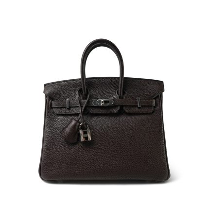Birkin 25 Chocolate Togo Palladium Plated [I] Stamp