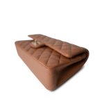22S Caramel Lambskin Quilted Classic Flap Medium LGHW - Image 8