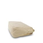 20A Light Beige Goatskin Quilted 19 Flap Small Mixed Hardware - Image 8