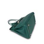 Birkin 30 Malachite Clemence Palladium Plated R Stamp - Image 14