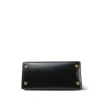 Mini Kelly 20 Black Box Calfskin Gold Plated P Circle Stamp - Image 7