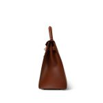 Kelly Sellier 28 Noisette Box Calfskin Gold Plated [E] Stamp - Image 15