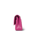 24A Pink/Fuchsia Caviar Quilted Classic Flap Medium Light Gold Hardware - Image 3