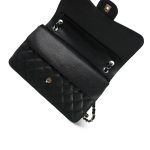 Black Jumbo Caviar Quilted Classic Flap SHW - Image 9