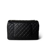 Black Caviar Quilted XXL Jumbo Single Flap Light Gold Hardware - Image 4