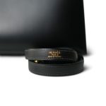 Kelly Sellier 28 Black Box Calfskin Gold Plated V Circle Stamp - Image 5