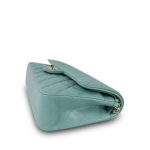 20C Tiffany Blue Caviar Quilted Classic Flap Medium LGHW - Image 4