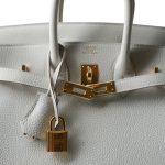 Birkin 25 Gris Pale Togo Gold Plated B Stamp - Image 9