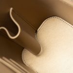 Beige Lambskin Quilted Pearl Crush Vanity Case With Chain Aged Gold Hardware - Image 13