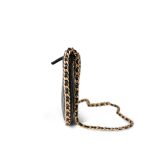 23B Black Shiny Crumpled Lambskin Quilted Large CC Hobo Bag Aged Gold Hardware - Image 10