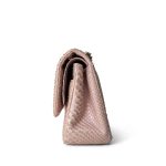 Iridescent Light Pink Python Classic Flap Jumbo LGHW - Image 3