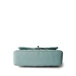Tiffany Blue Caviar Quilted Classic Flap Small Light Gold Hardware - Image 5