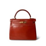 Kelly 28 Brique Box Calfskin Gold Plated (V) Stamp - Image 2