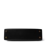 Mini Kelly 20 Sellier Black Box Calfskin Gold Plated B Stamp - Image 3