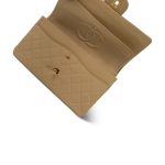 Light Beige Lambskin Quilted Classic Flap Medium GHW - Image 15
