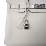 Birkin 30 Craie Togo Palladium Plated C Stamp - Image 2
