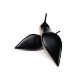 SAINT LAURENT Patent Classic Paris 105 Escarpin Pumps 38 Nude - Image 7