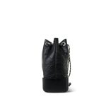 Black Aged Calfskin Quilted Gabrielle Backpack Small Mixed Hardware - Image 4