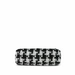 Black/White/Ecru Ribbon Tweed Houndstooth 19 Flap Mixed Hardware Small - Image 3