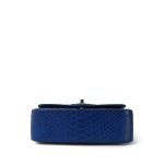 Blue Python Mini Rectangular Flap Silver Hardware - Image 3