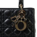 Black Lambskin Cannage Lady Dior Medium - Image 3