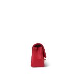 Light Red Lambskin Quilted Mini Rectangular Flap Aged Gold Hardware - Image 4