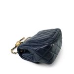 Navy Pearl Crush Mini Square Flap Aged Gold Hardware - Image 18