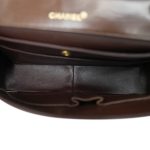 Brown Lambskin Quilted Single Flap Gold Hardware - Image 15