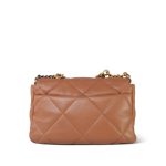 22S Caramel Lambskin Quilted Large 19 Flap MHW - Image 5