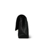 Black Caviar Quilted Medium Double Flap Gold Hardware - Image 2