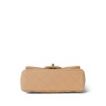 Beige Lambskin Quilted Mini Rectangular Single Flap - Image 4