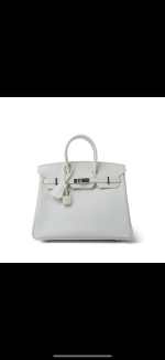 Birkin 25 White Epsom Palladium Plated [N] Stamp - Image 14