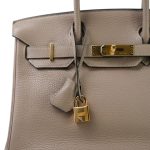 Birkin 30 Gris T Togo Gold Plated P Square Stamp - Image 3