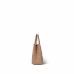 Light Beige Shiny Aged Calfskin Quilted Nano Kelly Shopper Aged Gold Hardware - Image 2