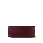Kelly 28 Box Calfskin Rouge H Gold Plated R Circle Stamp - Image 13