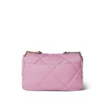 Light Pink Lambskin Quilted 19 Flap Small MHW - Image 5
