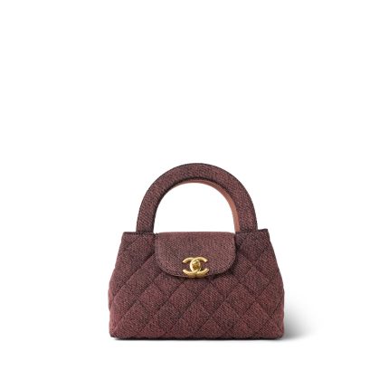 Pink Denim Nano Kelly Shopper Aged Gold Hardware